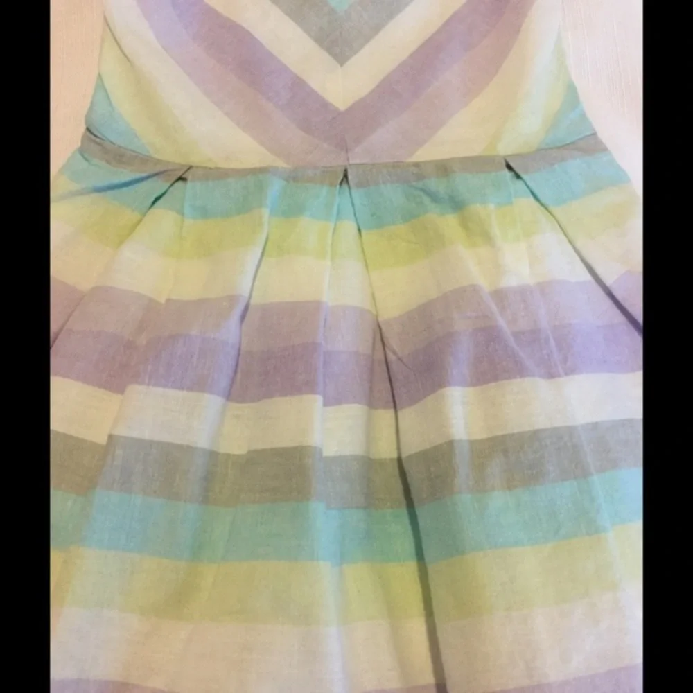 🌸GYMBOREE tea&cake party striped sleeveless linen dress EUC size 4 t 🌸